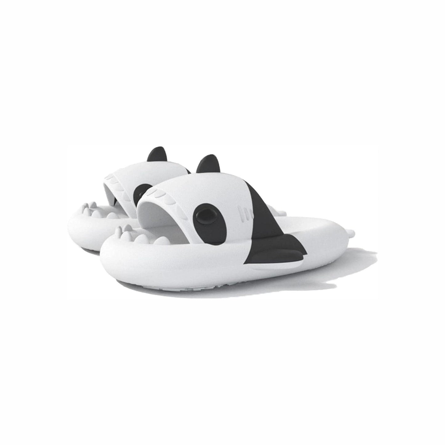 Panda shark slippers