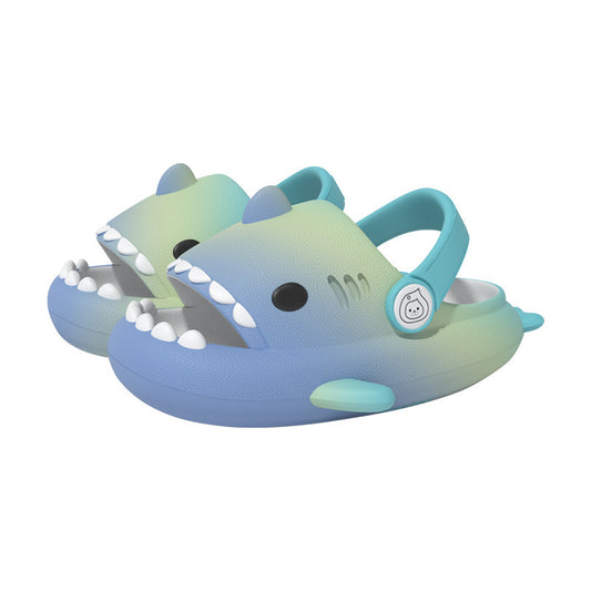 Rainbow shark slippers