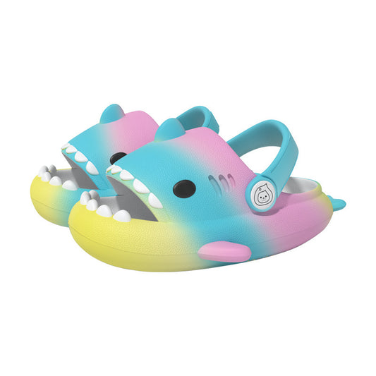 Rainbow shark slippers