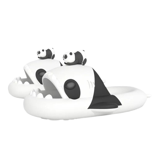 Panda shark slippers